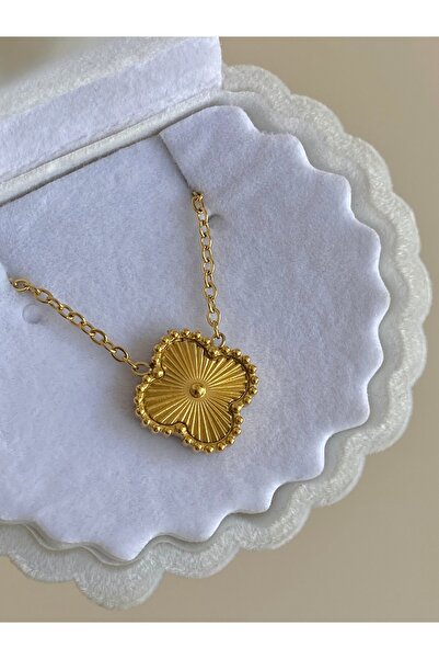 kems jewels Van Cleef Yonca Model Çelik Kolye