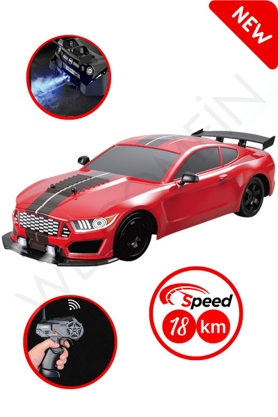 welcomein Oyuncak 2.4 GHZ Uzaktan Kumandalı Şarjlı 1:16 4X4 Buhar Atan Sesli ...