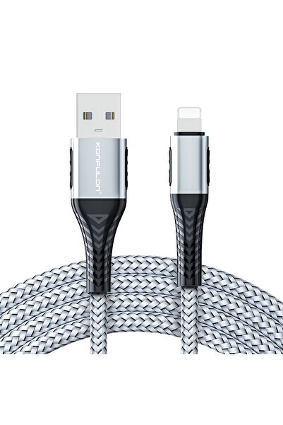 emybox İphone Serisi Uyumlu Usb 3.0 to Lightning 1 Metre Tel Örgü 60W Usb Data Şarj Kablosu