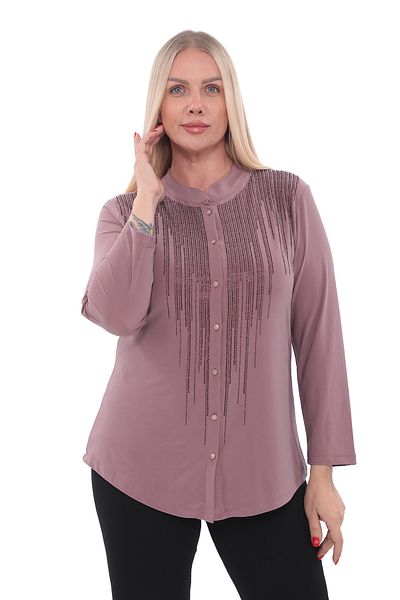 AfifeCOLLECTİON Rochie de seară elegantă pentru mama Bluză de logodnă Cămașă pentru mamă Cămașă de nuntă cu mărgele brodate cu piatră de henna
