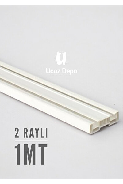 Ucuz Depo 2 Raylı Korniş Perde Rayı 1MT Kaliteli Sağlam Ambalaj