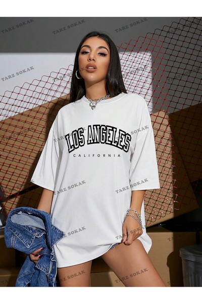 Adrift Μπλουζάκι Los Angeles Printed Unisex Oversize