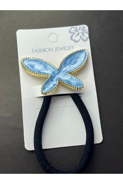 Candy Shiny Butterfly Patterned Mother of Pearl Enamel Rubber Metal Buckle