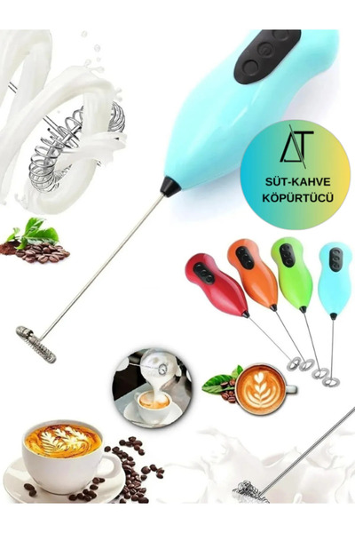 Coco Life Pilli Mini Mixer Kahve Süt Köpürtücü Karıştırıcı Cappuccino Mixer