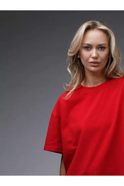 EXPECTED Unisex Oversize Βαμβακερό άνετο μπλουζάκι