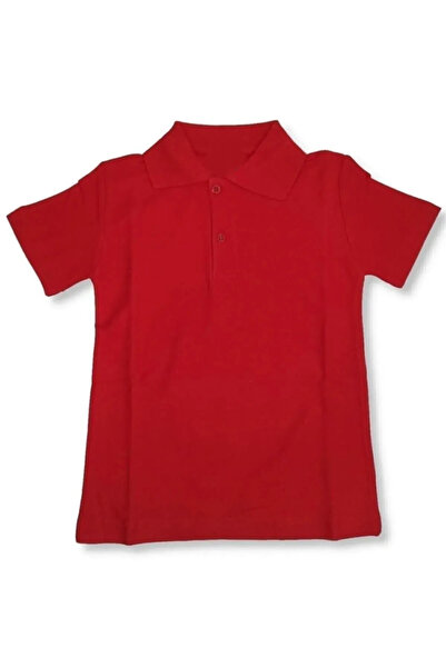 Bilge Trend Tricou roșu cu mânecă scurtă și guler polo pentru copii cu vârsta...