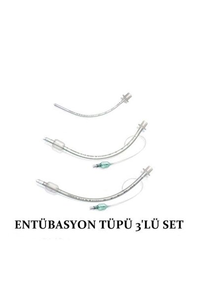 medikaltec Entübasyon Tüpü 3'Lü Set Endotrakeal Tüp Balonlu