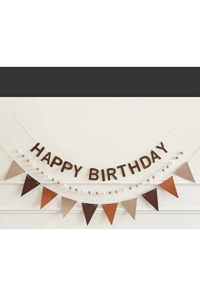 Çemrek Süs Parti مجموعة من رايات عيد ميلاد سعيد باللون البني وألوان القهوة