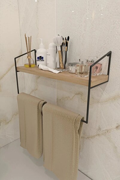 DDPEST Wooden Metal Towel Holder Bathroom Kitchen Organizer Hand Towel Holder...
