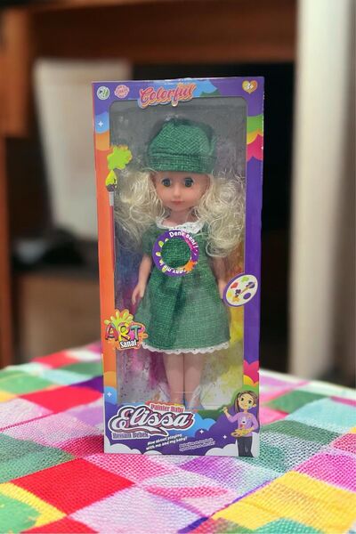 Ailenizin Oyuncakçısı Büyük Boy Elissa Ressam Bebek 42cm Konuşan Et Bebeğim M...