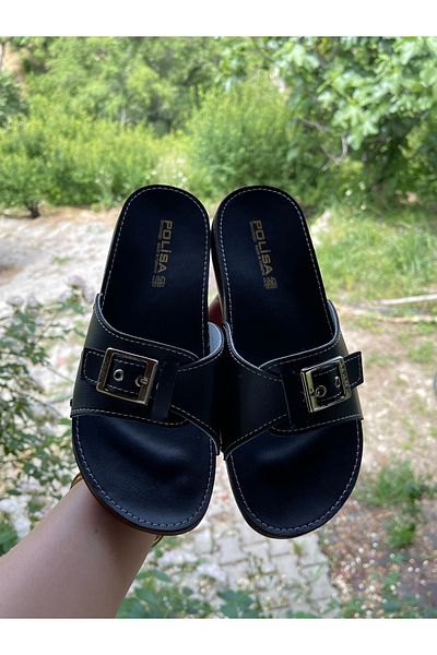 Hızlı Al Esem Model Buckle Slippers