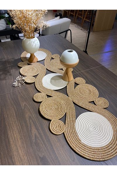 MaVaux Ahenk Jute Wicker Look Runner - 40x110, Τραπεζομάντιλο Ειδικού Σχεδιασμού, Ράβδος από γιούτα