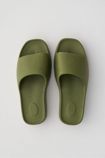 OZYO Simi Khaki Eva Platform - High Sole Beach Summer Daily Slippers