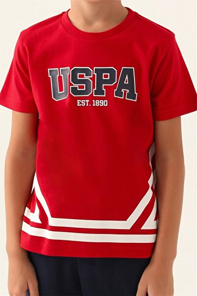 U.S. Polo Assn. Us Polo Assn. Boy's Red Bermuda T-Shirt and Shorts Set - Us1765-G
