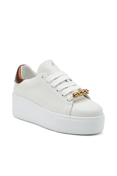 Frau Sneaker pentru femei / fete ( Casual) 39M1 Frau MOUSSE BIANCOnocciola