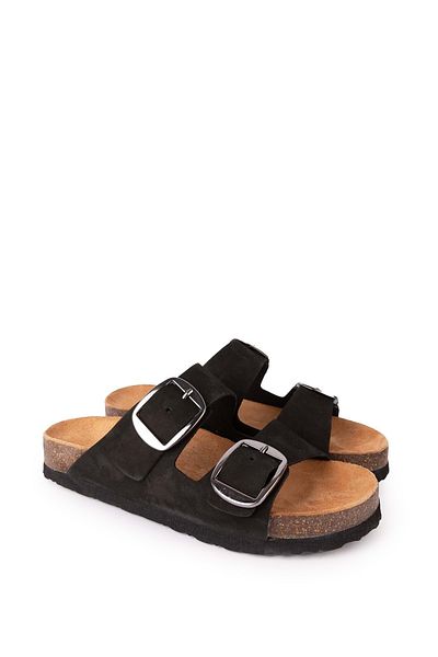 Gondol Papuci de damă din piele naturală - cataramă dublă, casual șic, usl.2339
