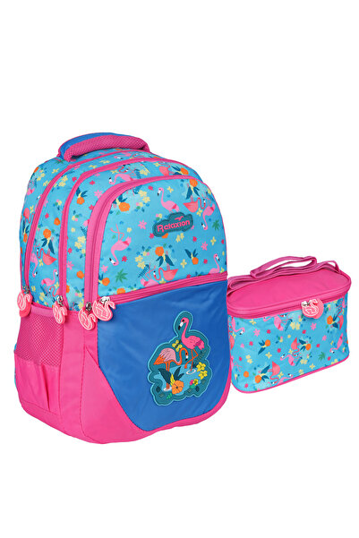 Fiyaka Rlx-1350 Geantă pentru școală primară pentru fete - Filamingo cu nutri...