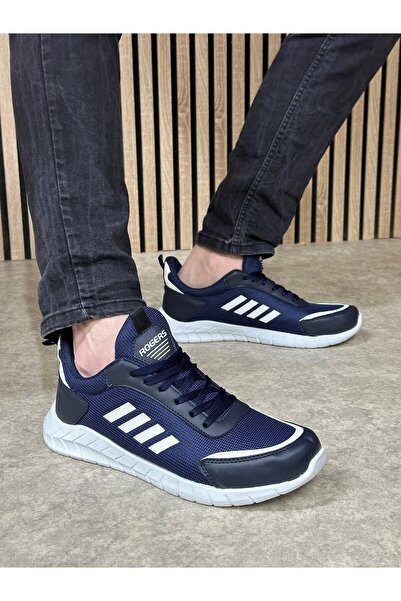 Nstil Чоловічі кросівки на щодень з сіткою та шнурівкою, зручні, еластичні, з деталями швів, для прогулянок та спорту 1453