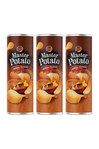 Master Potato Bbq Condimented Chips 160 Gr X 3 Pieces