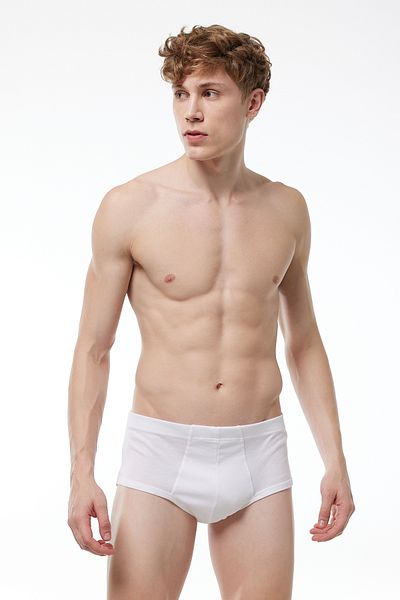Malabadi Ανδρικό Slip White Modal Rib 906