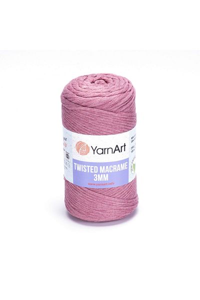 Yarnart 3 mm Twisted Macrame - Μακραμέ Χέρι Πλεκτό Σχοινί Dusty Rose-792