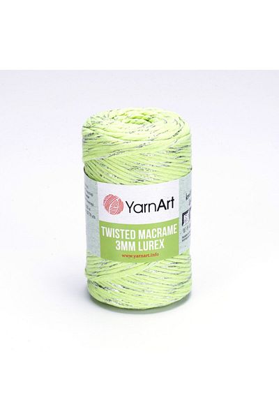 Yarnart Twisted Macrame 3 Mm Lurex - Μακραμέ Πλεκτό Νήμα Φιστίκι Πράσινο-755