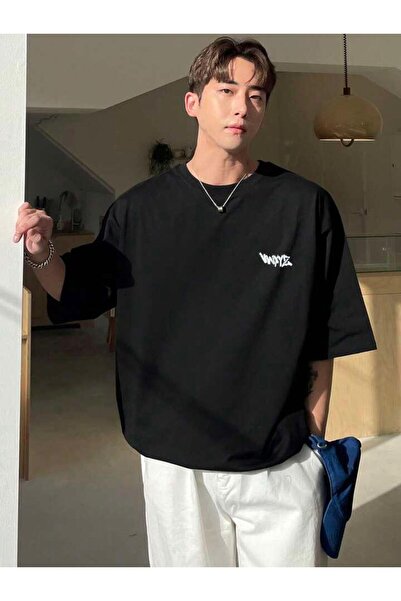 AFROGİYİM Ανδρικό μπλουζάκι Oversize Special Design - εμπρός και πίσω με στάμπα