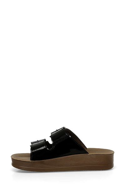 Polaris POLARIS405254.Z4FX - Black Double Buckle Slippers