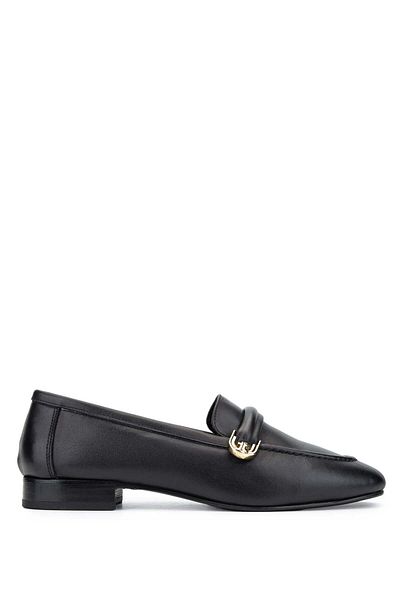 Tamer Tanca Genuine Leather Black Women's Loafer Shoes