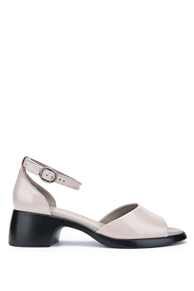 Tamer Tanca Genuine Leather Mink Patent Leather Women's Heeled Sandals