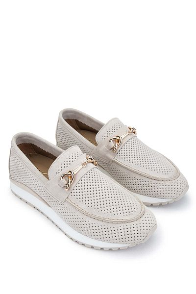 Tamer Tanca Genuine Leather Stone Suede Women's Casual Shoes