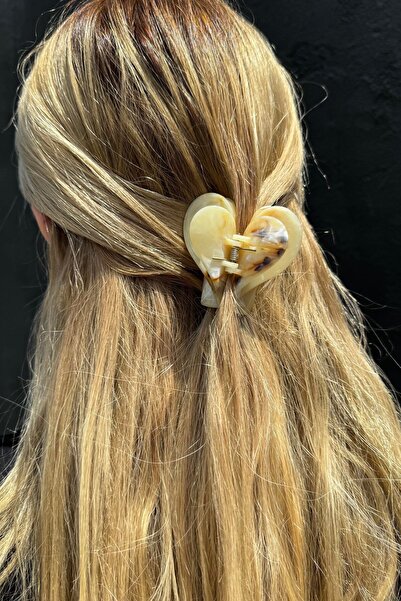 TAKIŞTIR Yellow Heart Figured Bone Peg Buckle