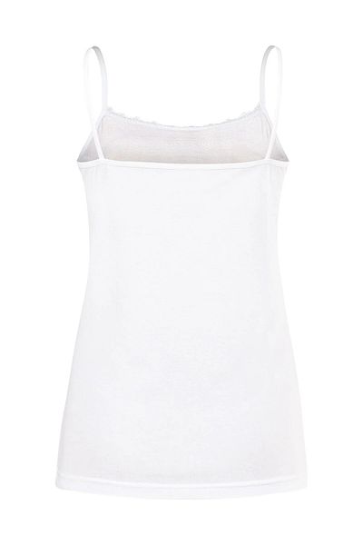 Şahin 3 Pieces Lycra String Straps Women's Tulle Undershirt - 95% Cotton 5% Lycra