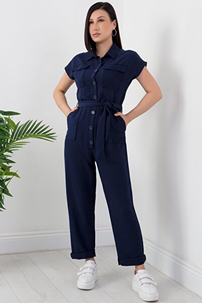 PULLIMM Cepli Kemerli Düğmeli Tulum 950-2980