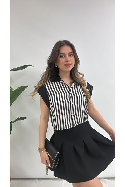 Şamdan Kadın Çizgili Gömlek