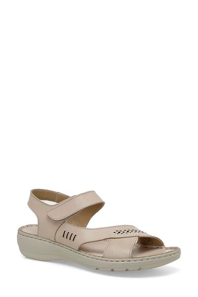 Polaris POLARIS161884 - Beige Genuine Leather Velcro Sandals
