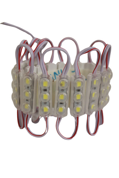 Hazar Led 12 Volt 0,48 Watt 3'lü Mercekli Mini Modül Led Beyaz 6500K Dış Meka...