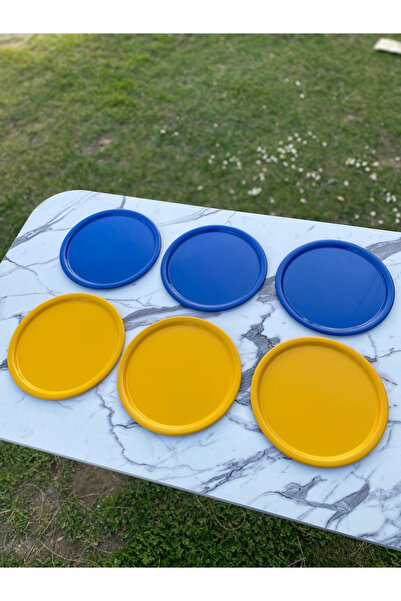 Mira züccaciye صينية عرض معجنات الشاي والقهوة المعدنية المكونة من 6 قطع