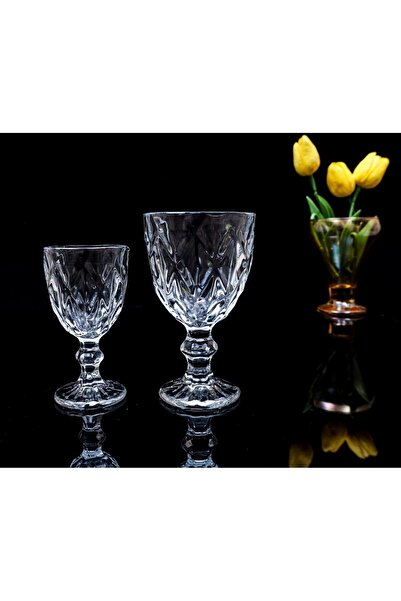 NİLÜFER HOME Set of 12 Glass Cups - Coffee and Soft Drink Glasses (set of 6)