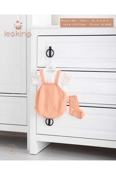 MİMBOKİDS Thin Knitwear Body and 2-Piece Jumpsuit Set for Baby Boy