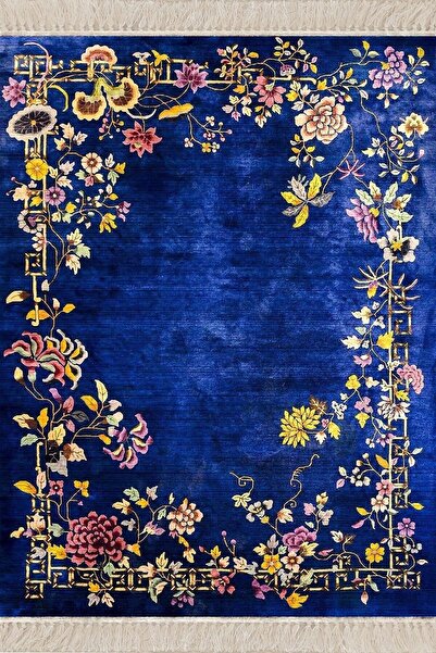 farbala Çiçek Desenli Etnik Yıkanabilir Kaymaz Taban Leke Tutmaz Yazlık Ekono...