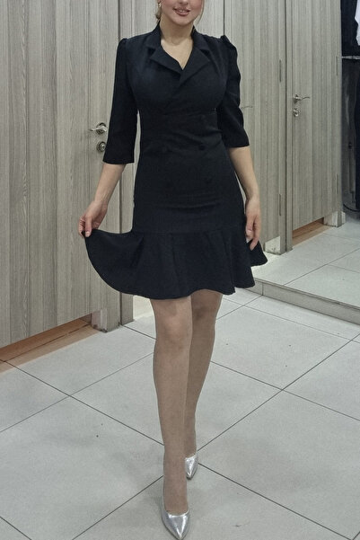 Maya Butik 1001 Eteği Volanlı Ceket Elbise