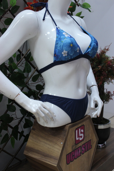 mikam Set de bikini cu șiruri, fără căptușire, fără suport, cu burete, care îi va lovi ștampila pentru femei/femei