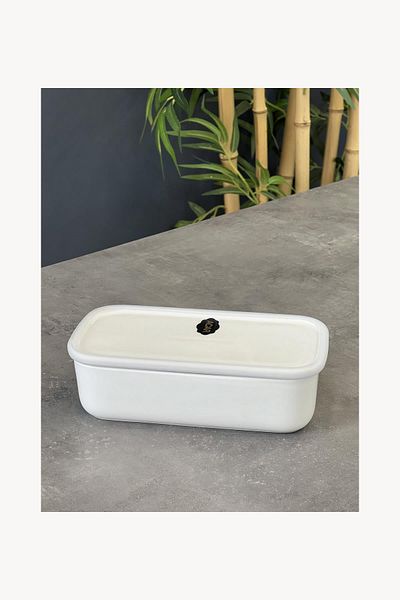 Doğudeko Nora Collection - Silicone Rectangular Porcelain Breakfast Bowl