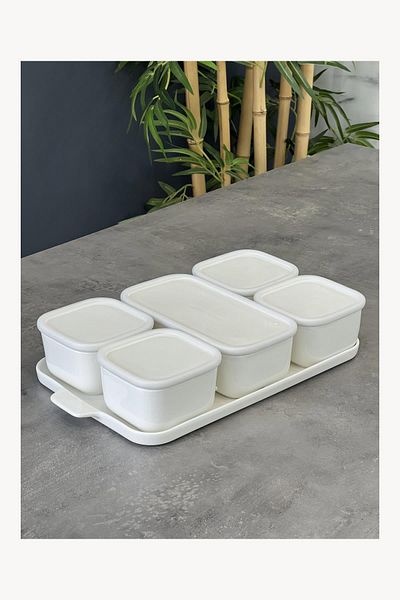 Doğudeko Nora Collection - 6 Piece Silicone Porcelain Breakfast Set