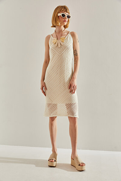 Bianco Lucci Knitwear Women's Dress - Thin Straps, Model20246134