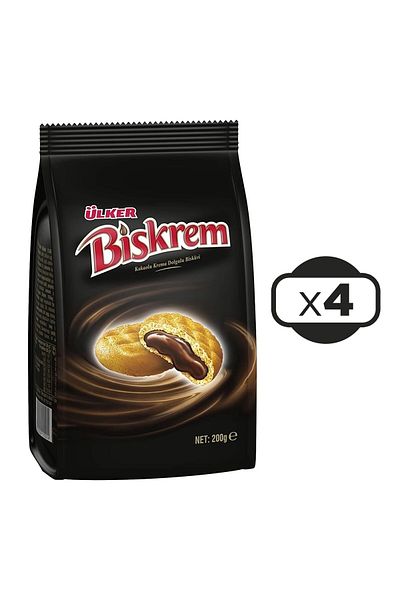 Ülker 200 g X 4 Pieces Biscuit with Cocoa Filling