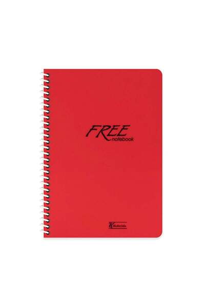 KESKİN COLOR Keskin Color Free Spiralli Kırmızı Plastik Kapak 40 Yaprak A4 Ka...