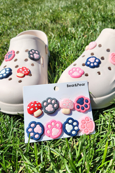 BearPear 8 Adet Pati Figür Crocs Aksesuar Jibbitz Terlik Süsü