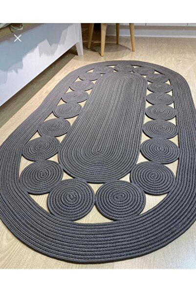 Genel Markalar hasır jüt halı el örgüsü halı kilim yıkanabilir çift taraflı oval